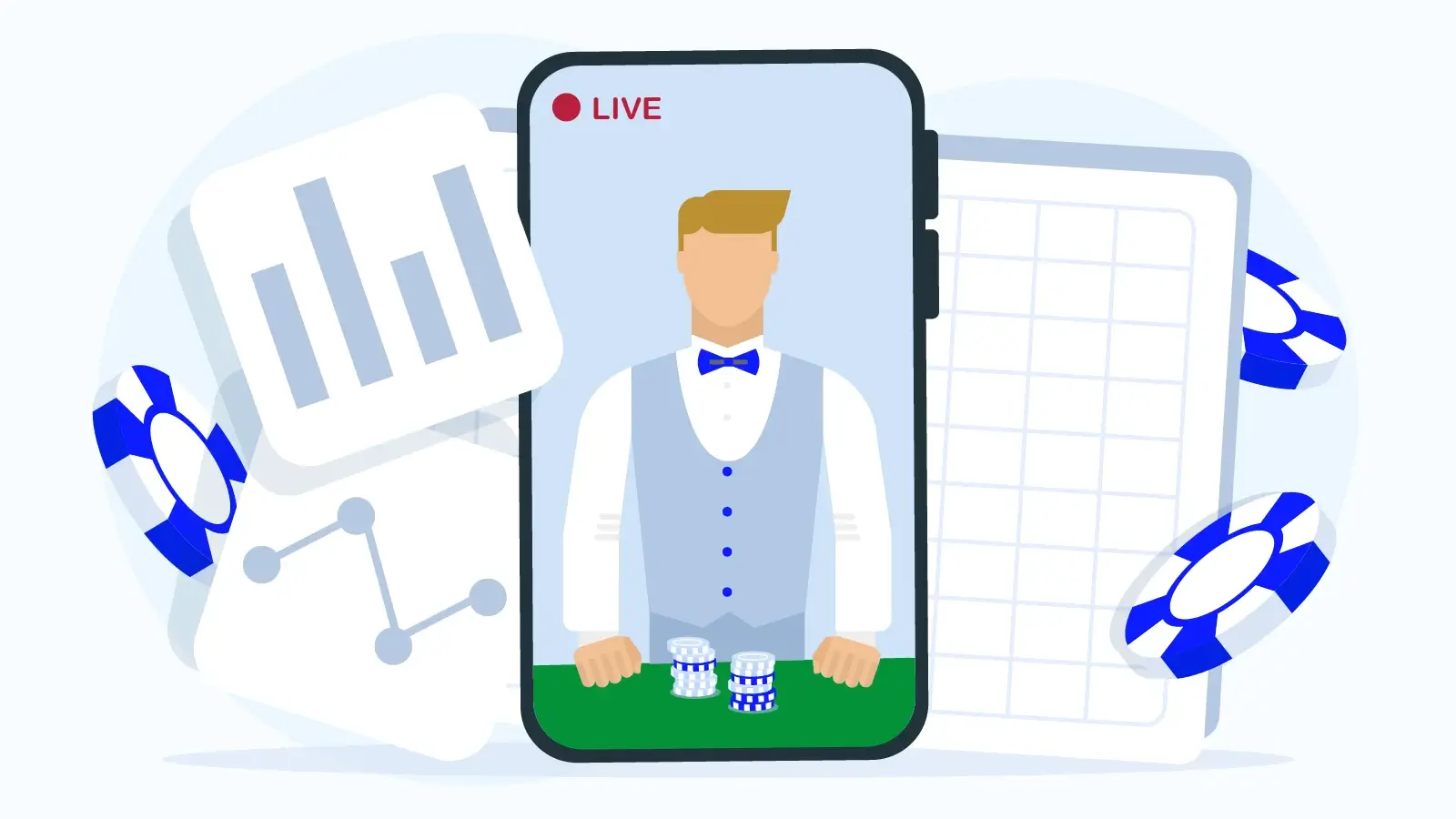 Side-by-side comparison chart showing live casino streaming quality metrics including resolution (720p-1080p), frame rates (30-60fps), buffering events per hour, and reconnection speed on WiFi and 4G networks