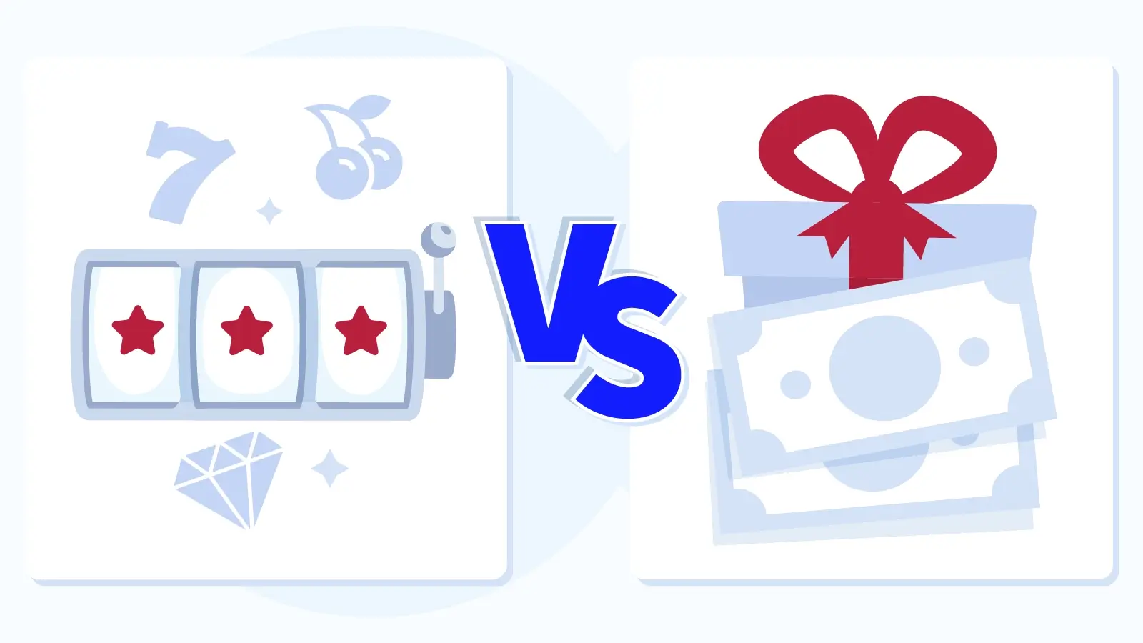 Side-by-side comparison showing pros and cons of free spins versus bonus cash no deposit offers for Irish casino players with value ratings