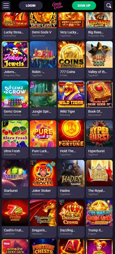 Candy Casino Mobile Preview 2