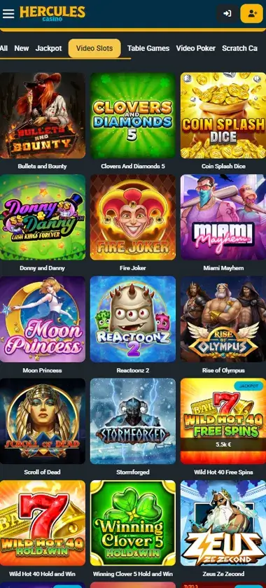 Hercules Casino Mobile Preview 1