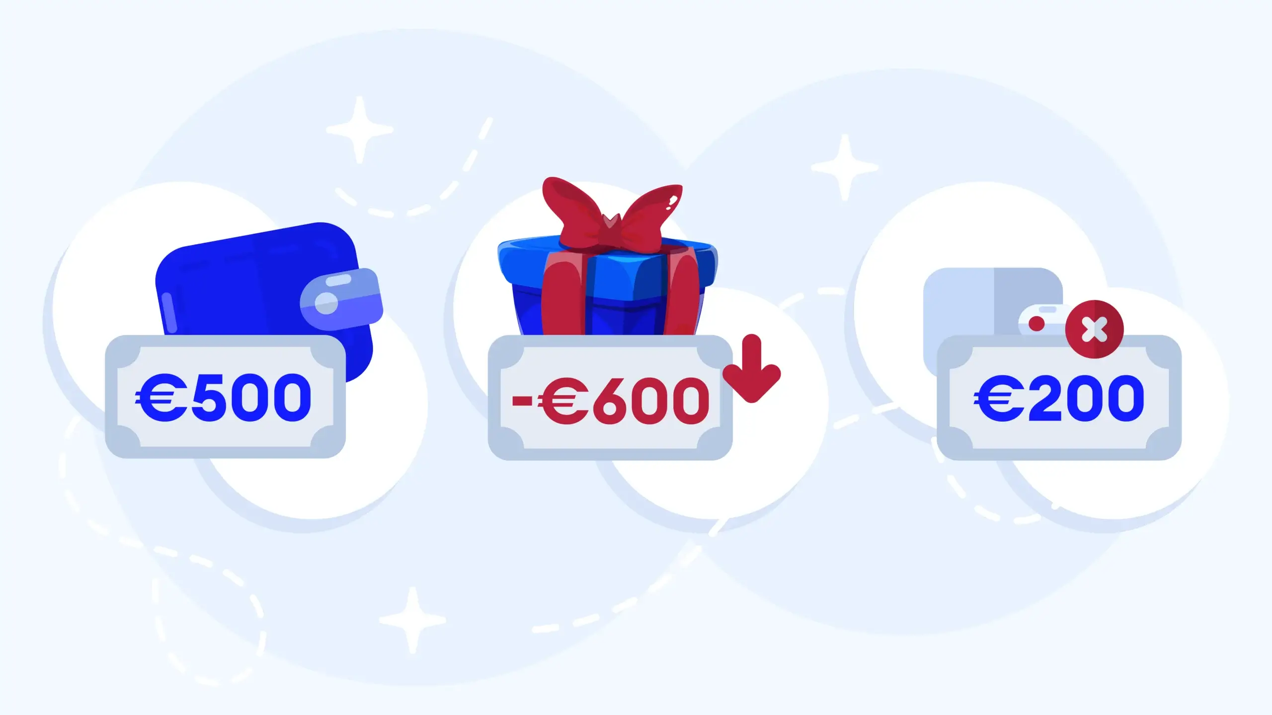 Infographic showing how a €500 casino balance becomes €200 after sticky bonus deduction at Irish online casinos, with visual representation of €600 bonus removal during withdrawal process