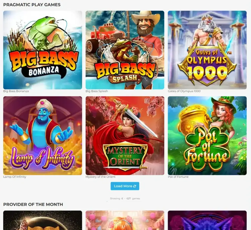 Wolfy Casino desktop homepage screenshot displaying hero banners, navigation menu, featured games, and promotional sections on widescreen interface - tested Wolfy Casino desktop homepage screenshot displaying hero banners, navigation menu, featured games, and promotional sections on widescreen interface - tested