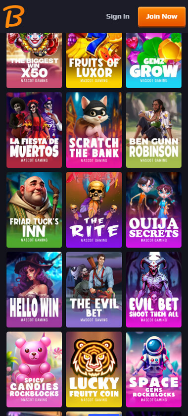 Blaze Spins Casino Mobile Preview 1
