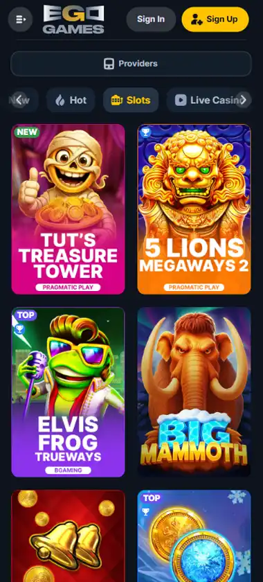 Ego Game Casino Mobile Preview 2
