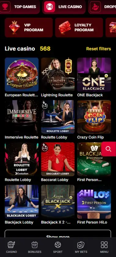 Fiery Play Casino mobile live casino interface screenshot showing live dealer tables including blackjack and roulette - tested Fiery Play Casino mobile live casino interface screenshot showing live dealer tables including blackjack and roulette - tested