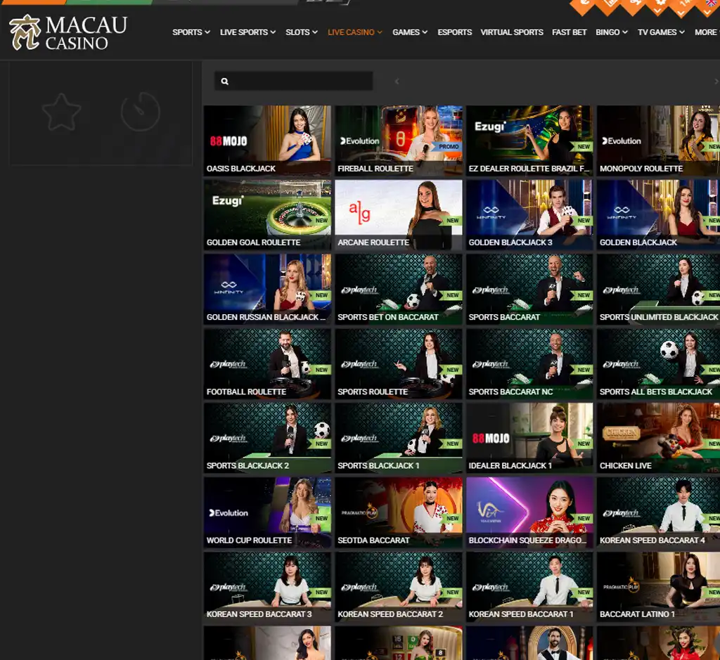 Macau Casino desktop live casino lobby screenshot featuring live dealer games and real-time streaming interface - review testing Macau Casino desktop live casino lobby screenshot featuring live dealer games and real-time streaming interface - review testing