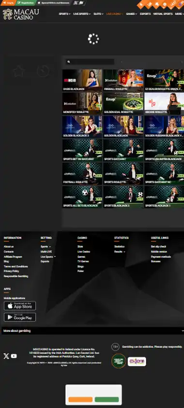 Macau Casino mobile live casino interface screenshot showing live dealer tables including blackjack and roulette - tested Macau Casino mobile live casino interface screenshot showing live dealer tables including blackjack and roulette - tested