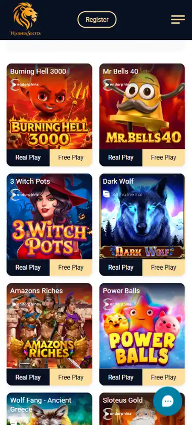 Narnia Slots Casino mobile slots interface screenshot showing slot game selection with popular titles and filtering options - captured during platform testing Narnia Slots Casino mobile slots interface screenshot showing slot game selection with popular titles and filtering options - captured during platform testing