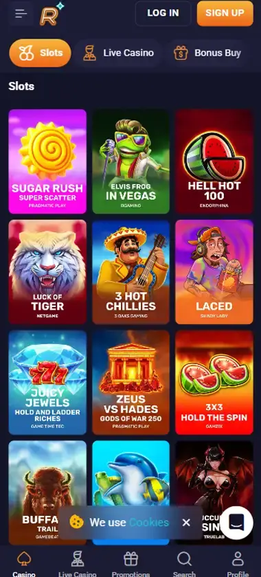 Retrobet Casino Mobile Preview 1