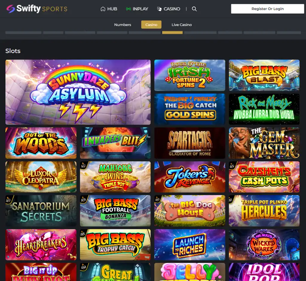 Swifty Casino desktop slots lobby screenshot presenting variety of slot games with categories and providers - verified Swifty Casino desktop slots lobby screenshot presenting variety of slot games with categories and providers - verified